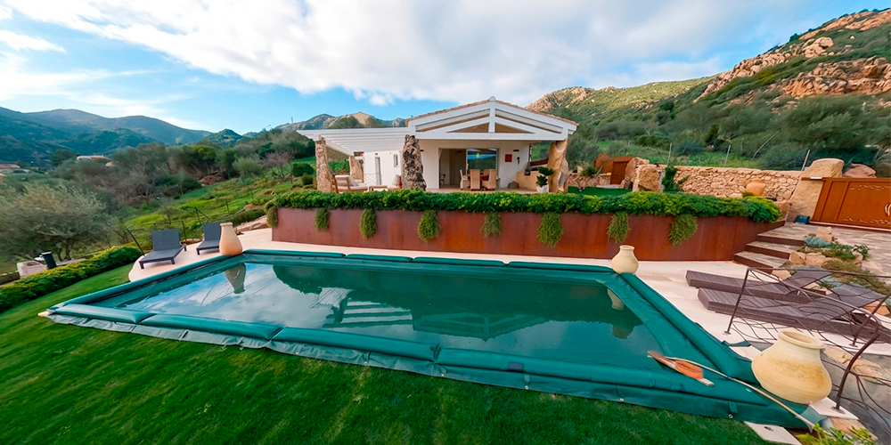 Completed pool on the adjoining property